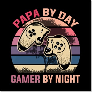 Papa By Day Gamer By Night Posters and Art